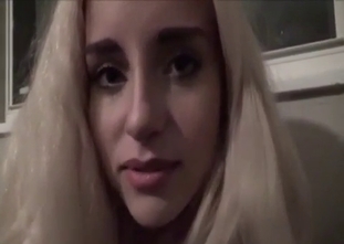 Bleached sister shows me her wide-opened cunt